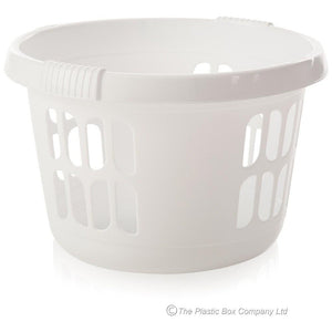 Essentials White Washing Basket