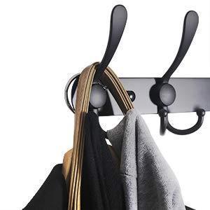 Online shopping webi coat rack wall mounted 30 inch 8 tri hooks 24 hooks decorative coat hat hook rack heavy duty triple hook rail wall hanging hooks for bathroom kitchen office entryway closet black 2 packs