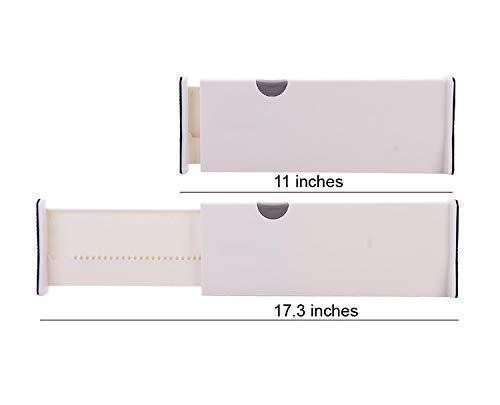 Featured 4 pack adjustable drawer dividers organizer separators good grips dresser organizer for bedroom bathroom closet baby drawer desk kitchen storage