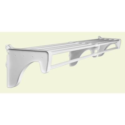 Shop for ez shelf diy expandable closet shelf rod 42 75 mounts to back wallwith 2 end brackets white