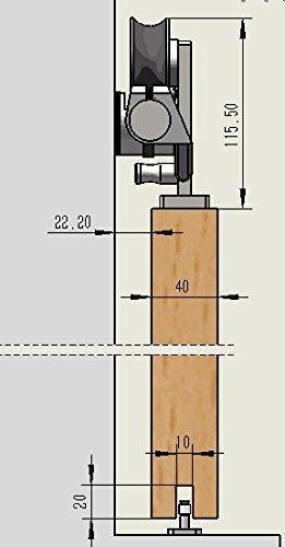 Budget tp ss02 satin nickel brushed stainless steel sus304 modern barn wood sliding door hardware track kit for storage laundry master room walk in closet shutters double door 16ft 4880mm tp ss022