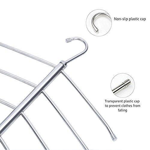 Cheap suzeda 5 tier stainless steel blouse tree hanger closet organizer 6 pack