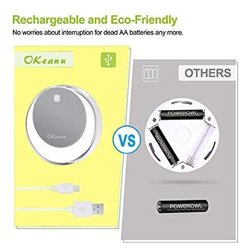 Budget friendly okeanu motion sensor light 14 led cordless rechargeable night light portable closet lights for hallway basement garage bathroom cabinet stair 3 pack white