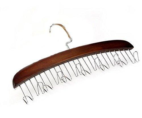 Best louise maelys wooden 12 hooks tie rack hanger multipurpose closet organizer holds for tie belt scarf