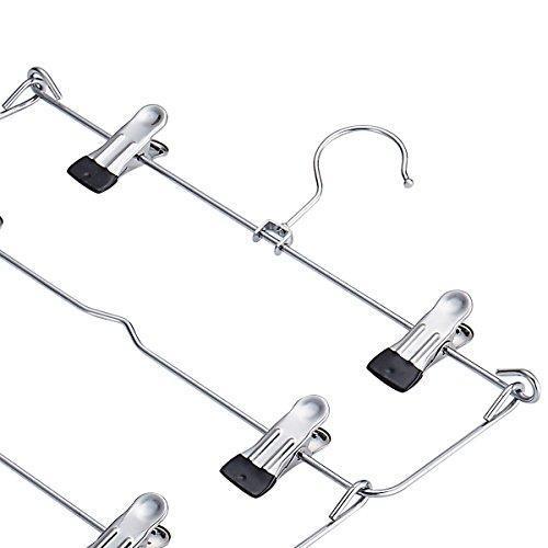 Purchase emstris skirt hangers pants hangers closet organizer stainless steel fold up space saving hangers