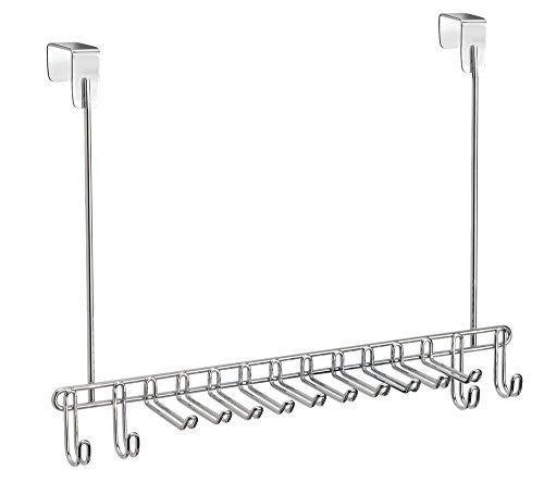Order now bochens metal over door hanging closet storage organizer rack for bedroom closet bath holds mens womens ties belts slim scarves jewelry accessories