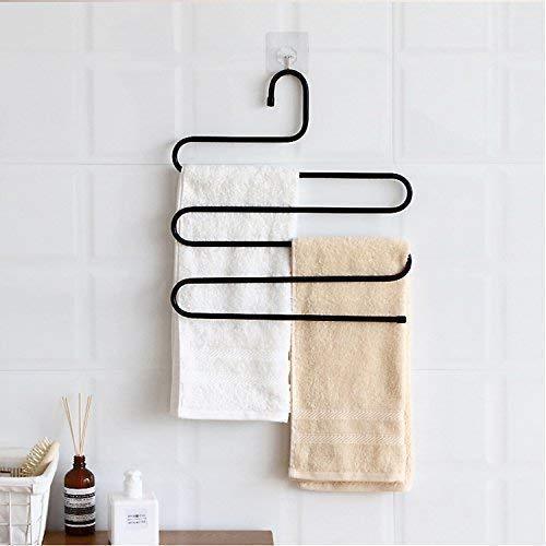 Organize with ds pants hanger multi layer s style jeans trouser hanger closet organize storage stainless steel rack space saver for tie scarf shock jeans towel clothes 4 pack