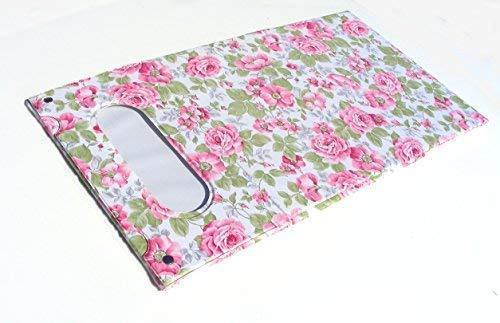 Latest protect store organize and keep dust out with our sturdy italian stackable closet storage boxes with hinged lid and window vinyl covered in and out for ez cleaning english rose design set of 3