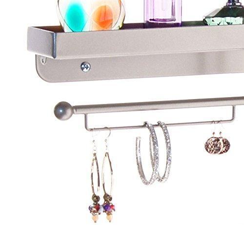 Best seller  angelynns bracelet display wall mount jewelry organizer earring holder necklace rack closet storage shelf carol satin nickel silver