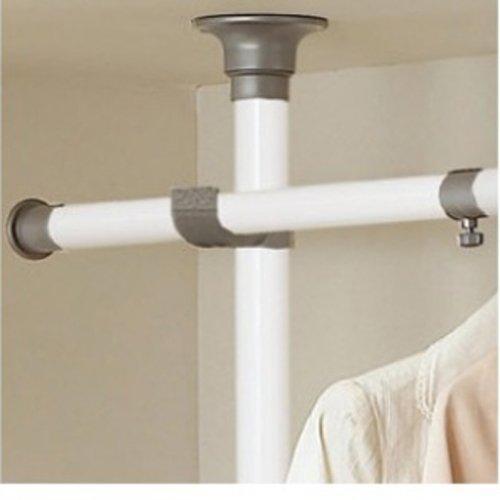 Storage prince hanger one touch double 2 tier adjustable hanger holds 80kg176lb per horizontal bar clothing rack closet organizer 38mm vertical pole heavy duty garment rack phus 0033