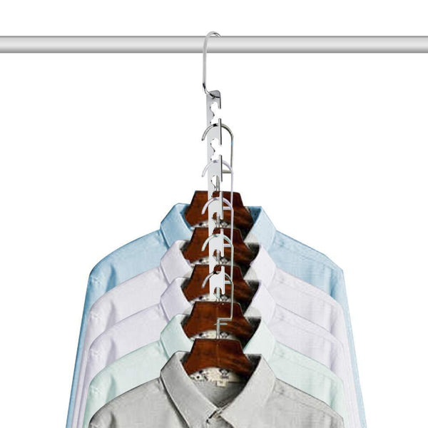 The best closet space saving hangers for clothes pants 10 5 inch metal wonder hangers stainless steel magic cascading hanger updated hook design closet organizer hanger