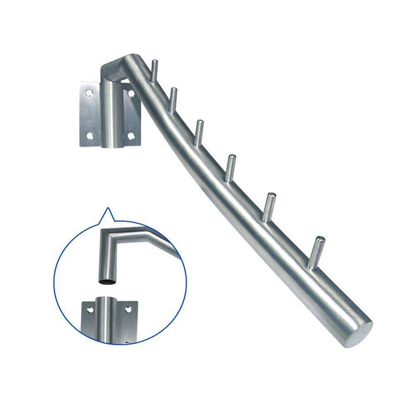 Results sunmall 12 6 folding wall mounted clothes hanger rack garment hook stainless steel with swing arm holder clothing hanging system closet storage organizer for bedrooms bathrooms laundry room 2 pack