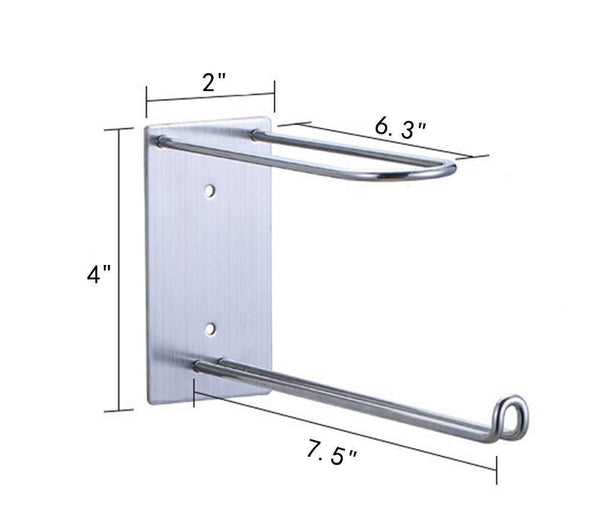 Get wall mounted clothes hanger organizer stainless steel hanger storage rack closet space saving self adhesive no need nails