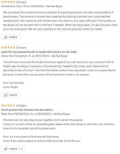 Top brown storage desk armoire computer workstation cabinet home organizer office shelves closet bedroom study executive furniture