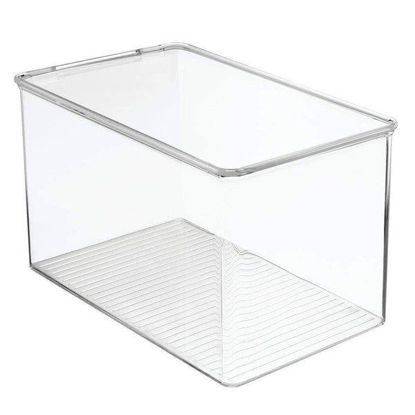 Top rated mdesign stackable closet plastic storage bin box with lid container for organizing mens and womens shoes booties pumps sandals wedges flats heels and accessories 7 high 6 pack clear