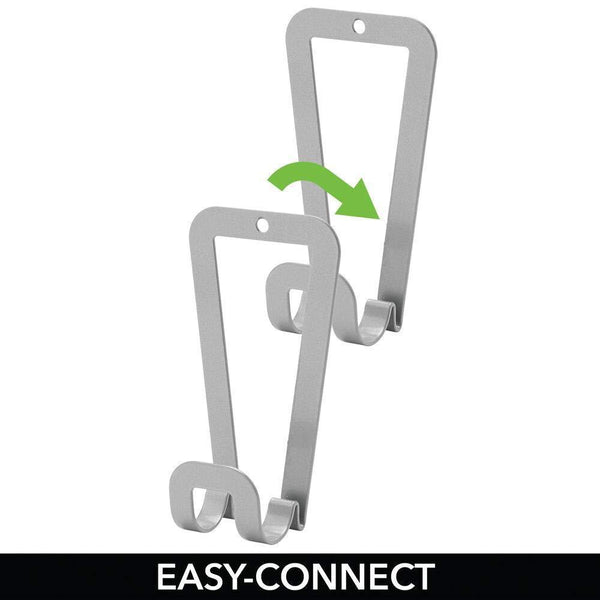 Shop for mdesign metal wire over the closet rod hanging storage organizer hanger for storing and organizing purses backpacks satchels crossovers handbags 6 hooks 6 pack gray