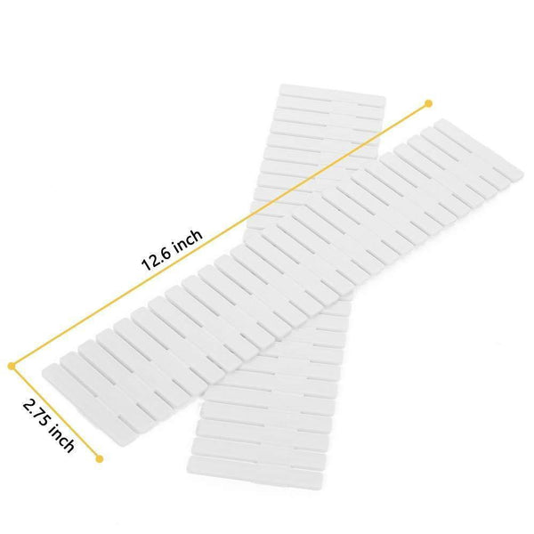 Amazon 24 pcs plastic diy grid drawer divider household necessities storage thickening housing spacer sub grid finishing shelves for home tidy closet stationary socks underwear scarves organizer white