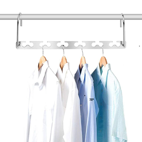 Storage organizer closet space saving hangers for clothes pants 10 5 inch metal wonder hangers stainless steel magic cascading hanger updated hook design closet organizer hanger