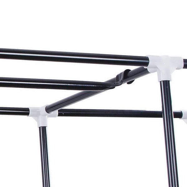 Cheap amashion 69 5 tier portable clothes closet wardrobe storage organizer with non woven fabric quick and easy to assemble dark brown