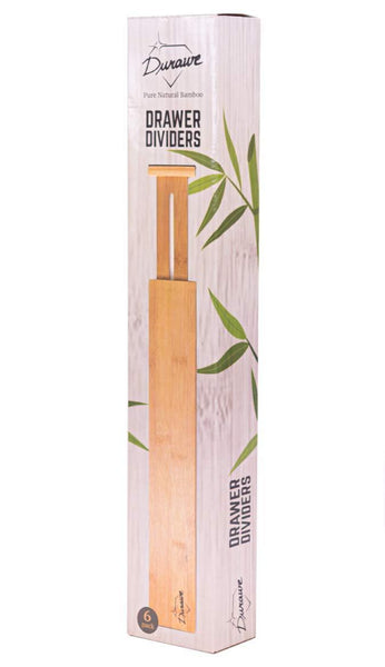 Shop for drawer dividers bamboo kitchen organizers set of 6 spring loaded drawer divider adjustable expandable drawer organizer best for kitchen bedroom dresser baby drawers closet