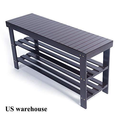 Discover the teekland bamboo shoe rack bench 2 tier wooden boot organizing rack entryway closets storage shelf and entryway organizer coffee