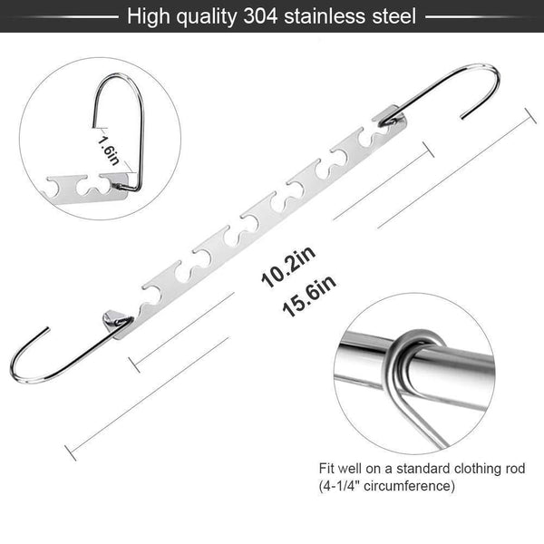 Online shopping star fly magic hangers space saving hangers magical clothing hanger with hook stainless steel wonder closet organizer 10 pack