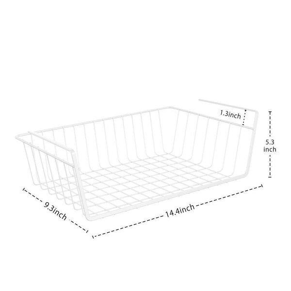 Selection under shelf basket ace teah 4 pack under shelf rack wire rack under shelf storage organizer saving spaces for pantry cabinet closet white