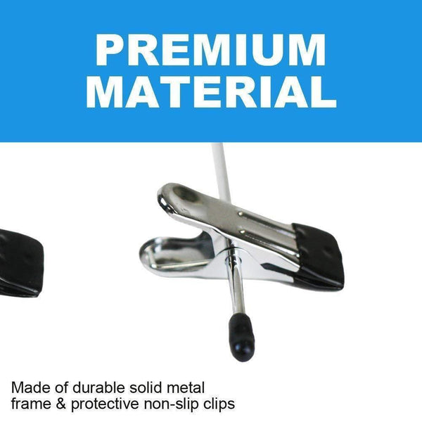 Get 4 tier pants hanger 2 pack trouser hanger skirt hangers with non slip black vinyl clips heavy duty metal hangers ultra thin space saving clothes hangers to organize closet jeans scarf slacks