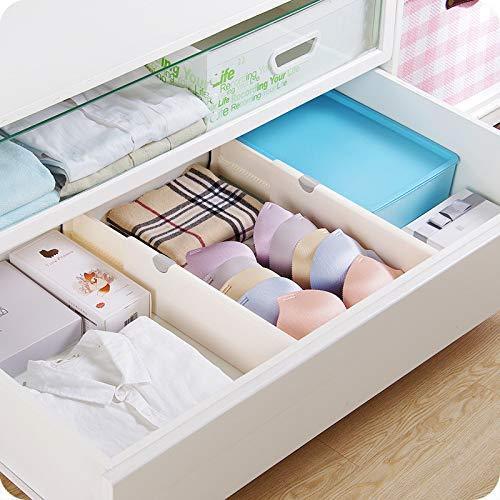 Home 4 pack adjustable drawer dividers organizer separators good grips dresser organizer for bedroom bathroom closet baby drawer desk kitchen storage