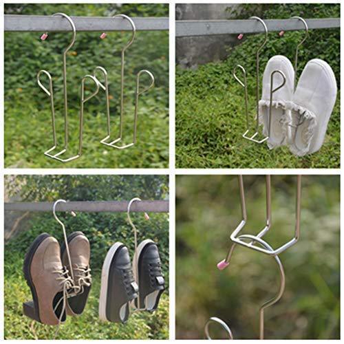 Buy megoday classico stainless steel closet organizer hanger for shoes 2 piece set metal clothespins s hook 2 piece set free