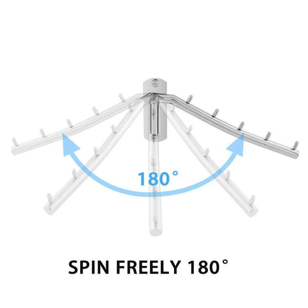 Purchase newdora 2 pack folding wall mounted clothes hanger rack clothes hook stainless steel with swing arm holder clothing hanging system closet storage organizer heavy duty drying rack wall mount hanger