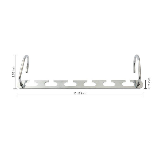 Top mcirco hanger organizer clothes hangers stainless steel belt hangers wardrobe closet hanger organizer for bags belts hanger set of 8