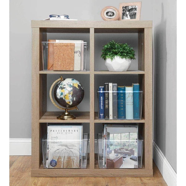 Related mdesign deep plastic home storage organizer bin for cube furniture shelving in office entryway closet cabinet bedroom laundry room nursery kids toy room 12 x 8 x 8 4 pack clear