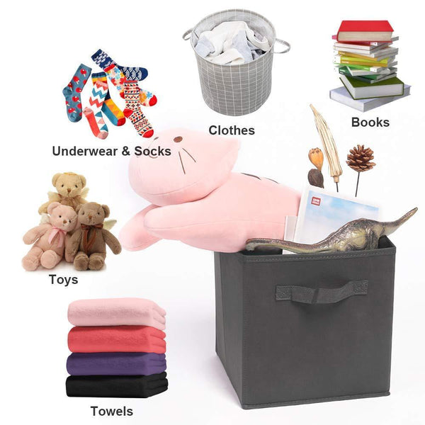 Shop for ximivogue storage box storage bins 3 pack storage cube basket bins cloth folding box closet drawers container dresser basket organizer shelf collapsible for underwear sock bra tight kids toy brown