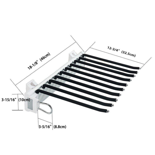 Best closet swing arm pants hanger bar clothes organizers for space saving and storage 18 x 13 1 2 install on both side black