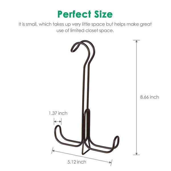 Storage tomcare metal purse organizer stackable purse hanger handbag organizer sturdy bag organizer purse holder rack hanging closet organizer for purses handbags backpacks bags totes 6 pack bronze