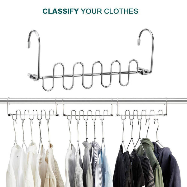 Storage meetu magic cloth hanger wonder space saving hangers metal closet organizer for closet wardrobe closet organization closet system pack of 4