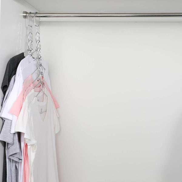 Selection magicool 20 pack metal wonder magic cascading hanger space saving hangers closet organizers suit for shirt pant clothes hangers space saving