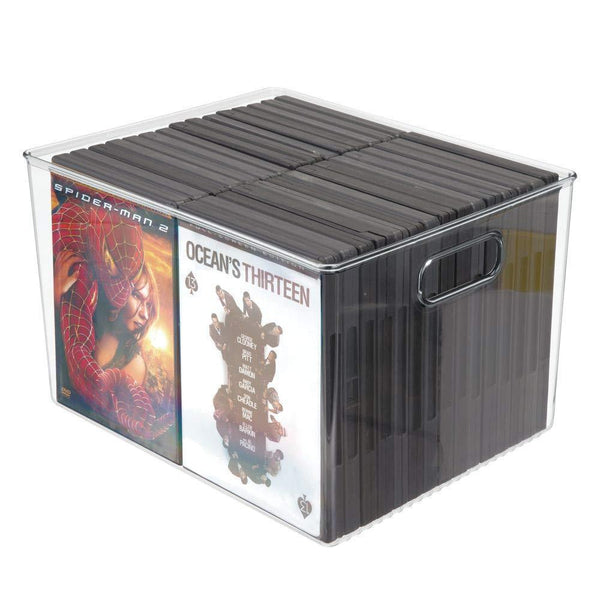 Shop mdesign deep plastic home storage organizer bin for cube furniture shelving in office entryway closet cabinet bedroom laundry room nursery kids toy room 12 x 10 x 8 8 pack clear