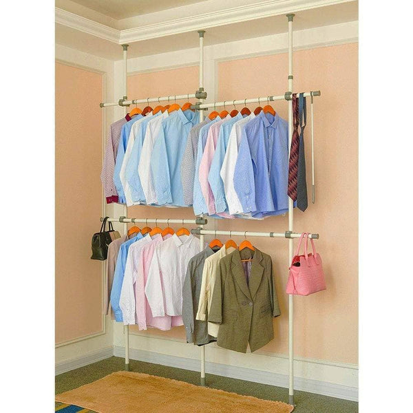 Amazon best garment racks adjustable closet organizer with 440lb load heavy duty hang clothes rack for storage and display 55 x 97 expands to 102 x 119