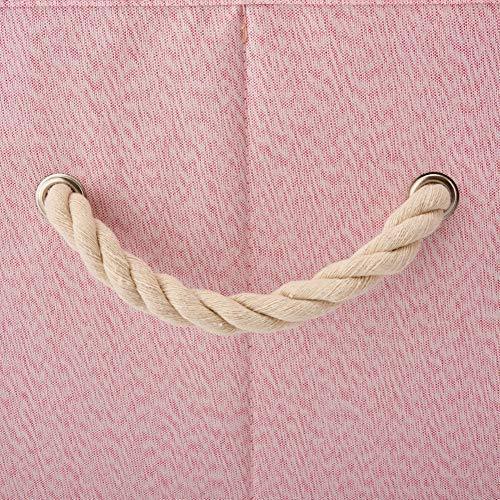 Latest ezoware large storage boxes 2 pack large linen fabric foldable storage cubes bin box containers with lid and handles for nursery children closet bedroom living room pink