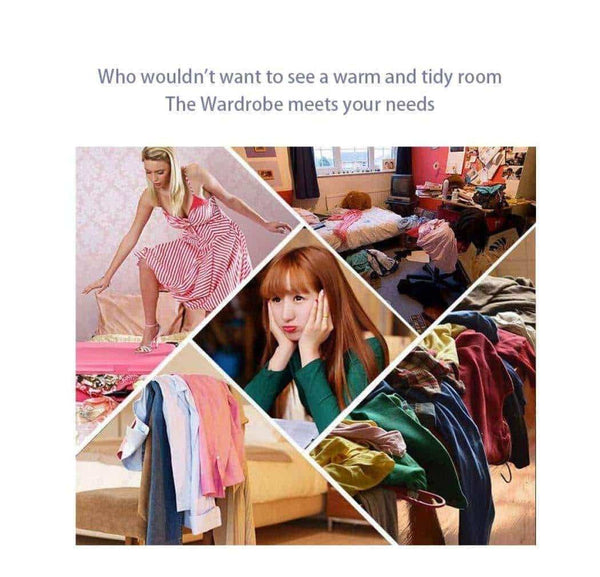 Shop for yanfaming closet organizer wardrobe closet portable closet shelves steel pipe thickened reinforced blackout cloth fabric storage assembly wardrobe b_66 9 x 66 9 x 17 7in