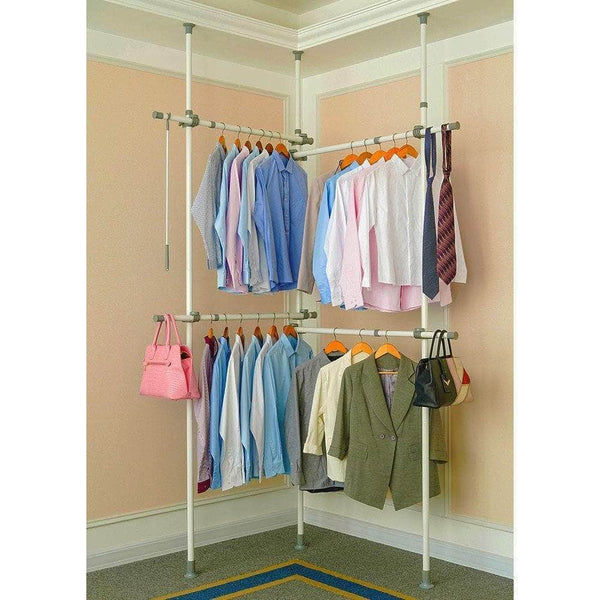 Best seller  garment racks adjustable closet organizer with 440lb load heavy duty hang clothes rack for storage and display 55 x 97 expands to 102 x 119