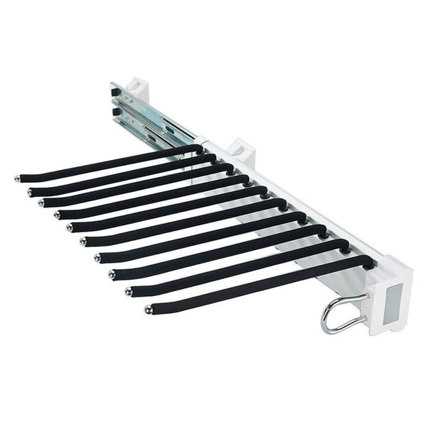 Budget closet swing arm pants hanger bar clothes organizers for space saving and storage 18 x 13 1 2 install on both side black