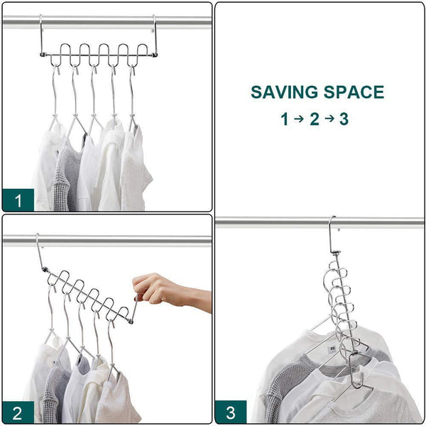 Shop here meetu magic cloth hanger wonder space saving hangers metal closet organizer for closet wardrobe closet organization closet system pack of 4