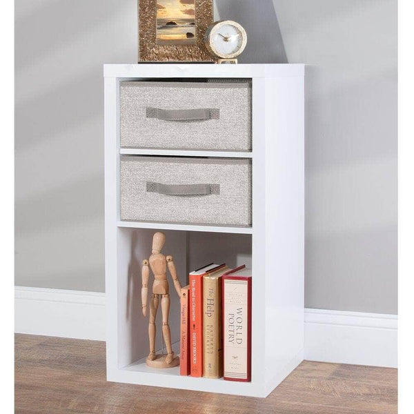 Buy mdesign soft fabric modular closet organizer box with handle for cube storage units in closet bedroom to hold clothing t shirts leggings accessories textured print 8 pack linen tan