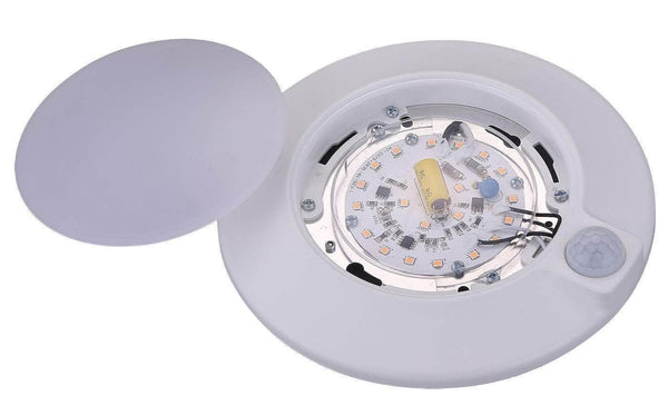 Top rated cloudy bay motion sensor ceiling light 120v cri90 10w 5000k bright day light 6 5 inch led flush mount round lighting fixture for garage walk in closet attic pantry wet location white finish 2 pack