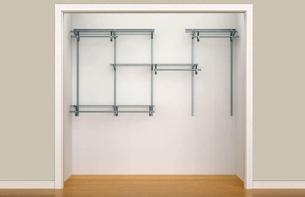 Selection closetmaid 78809 shelftrack 5ft to 8ft adjustable closet organizer kit satin chrome