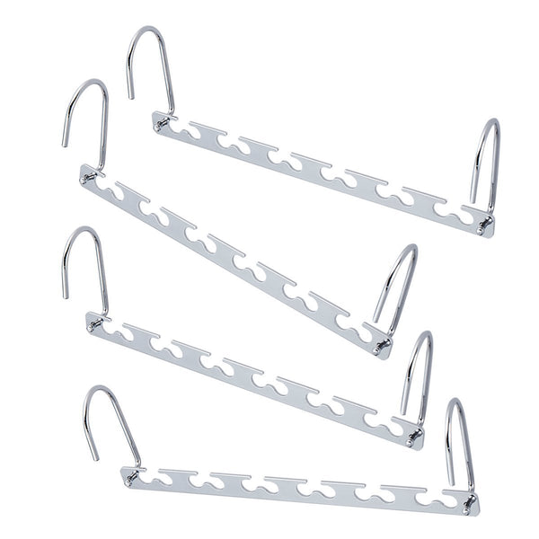 Kitchen doiown space saving hangers 4 pack closet organizer hanger stainless steel clothing hangers 4 pack