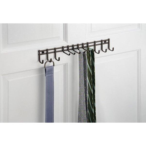 Top interdesign axis wall mount closet organizer rack for ties belts bronze